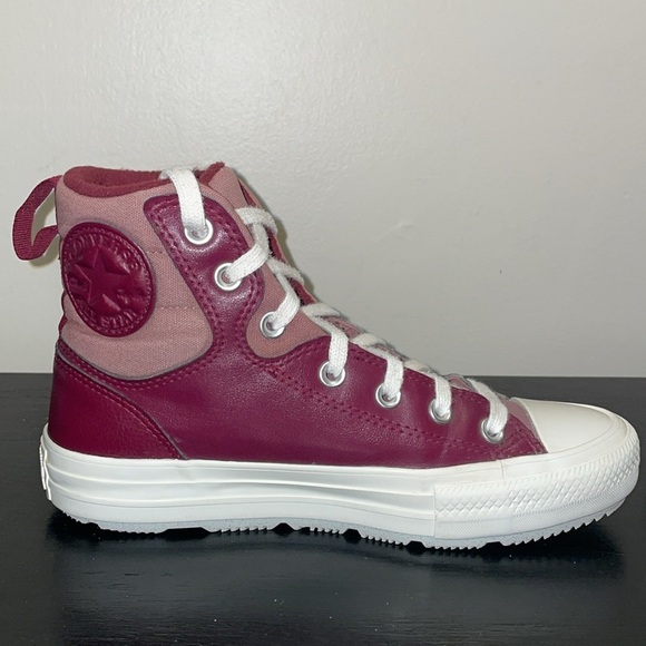 Converse Women's Berkshire Hi Top Dark Beetroot/Saddle/Egret A00914C. Size 7 - Picture 6 of 15